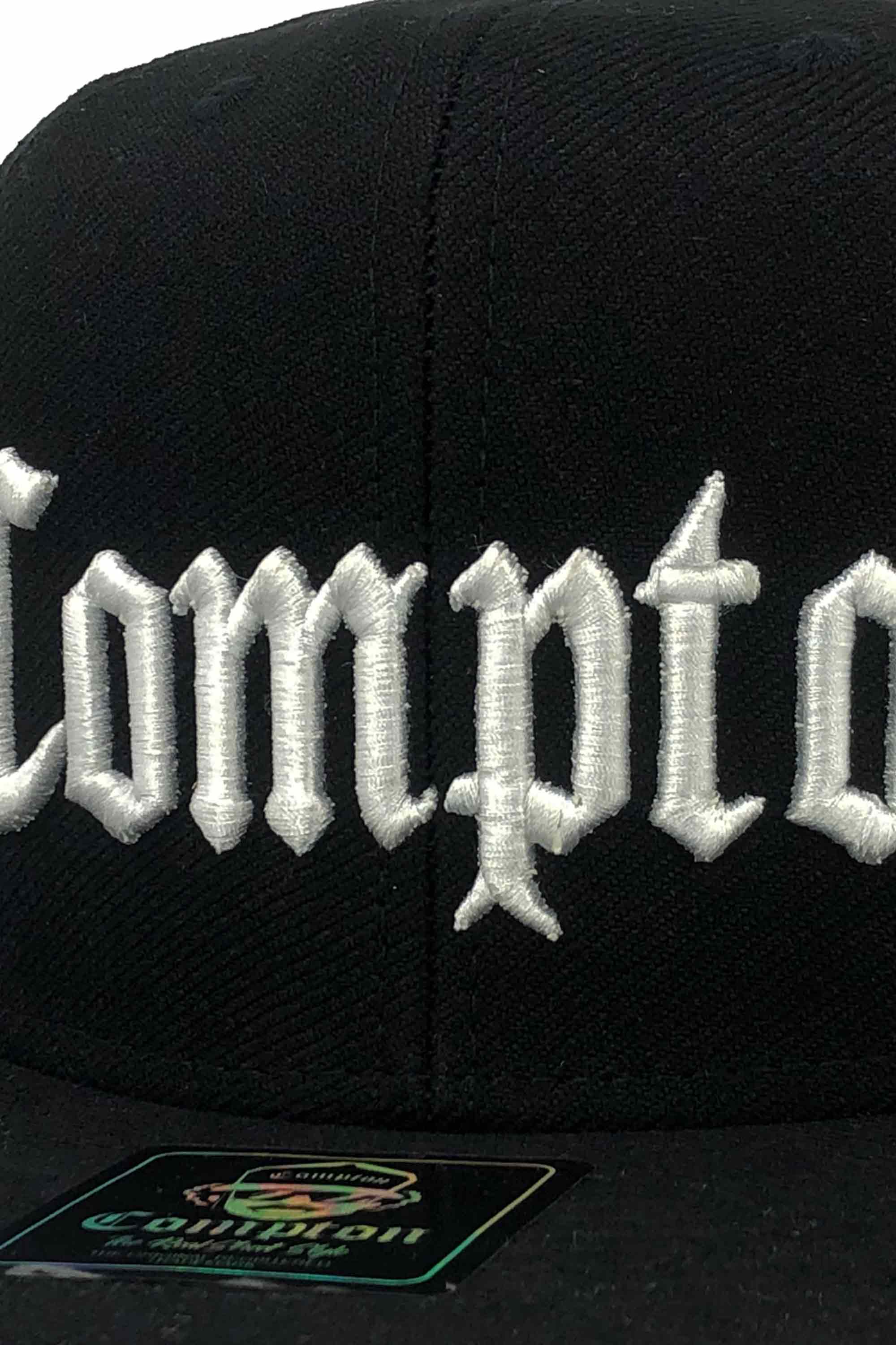 Boné Compton Aba Reta Classic Fechado Preto