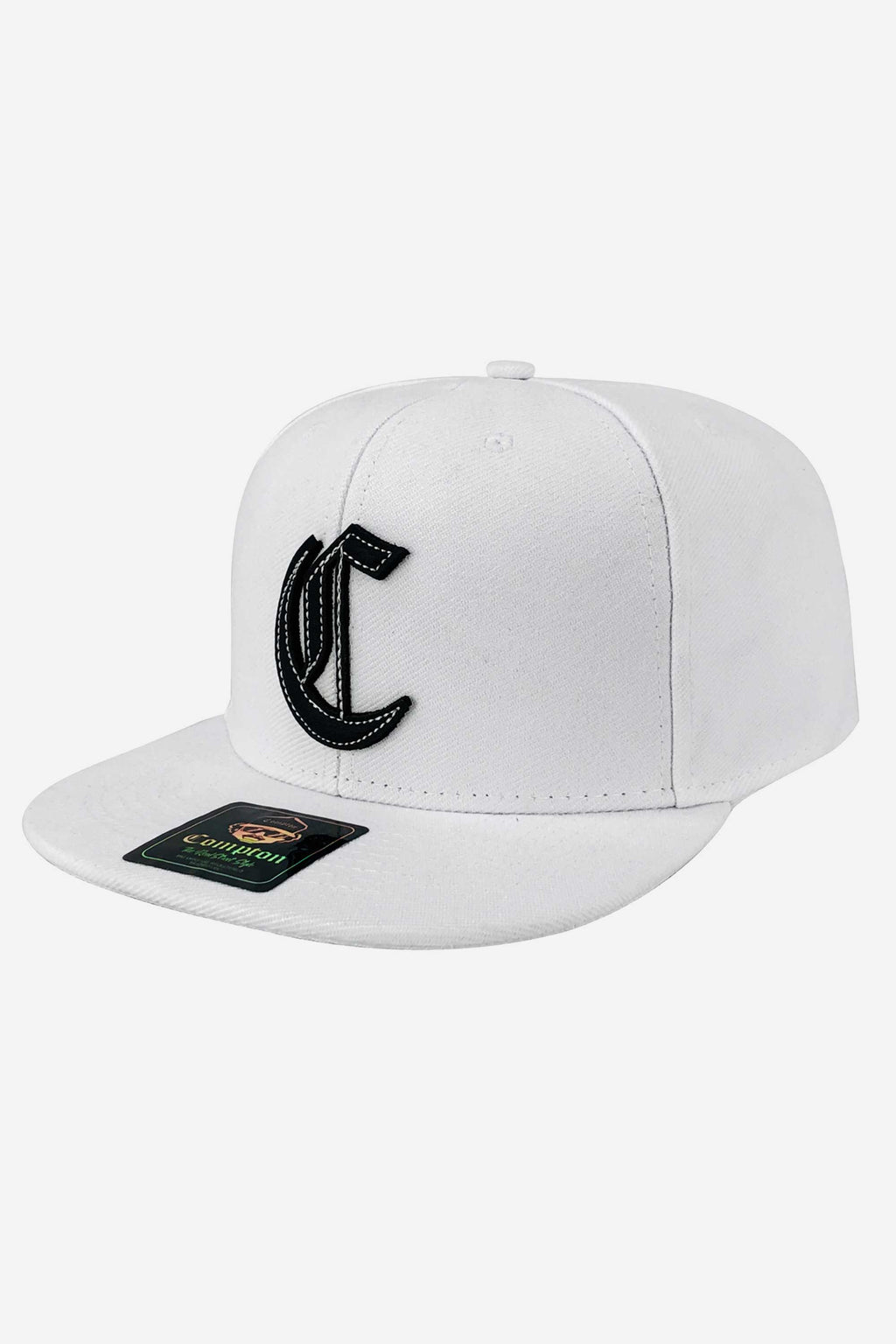 Boné Compton Aba Reta Snapback Logo Corte Laser Branco