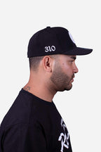 Boné Aba Curva Collab Starter X Compton Logo Fechado FlexFit Preto