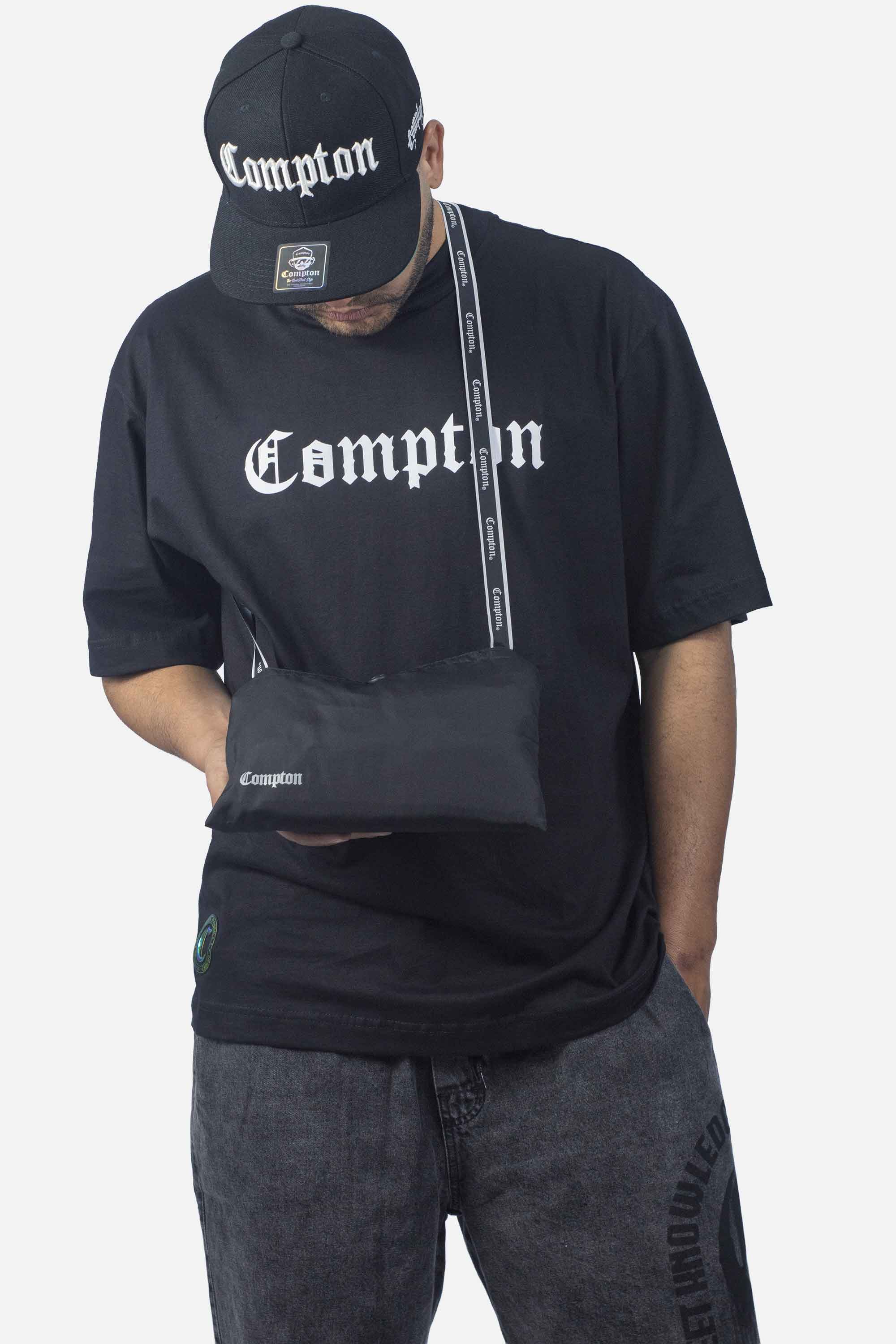 Jaqueta Compton Corta Vento Anorak Vira Bolsa Preta