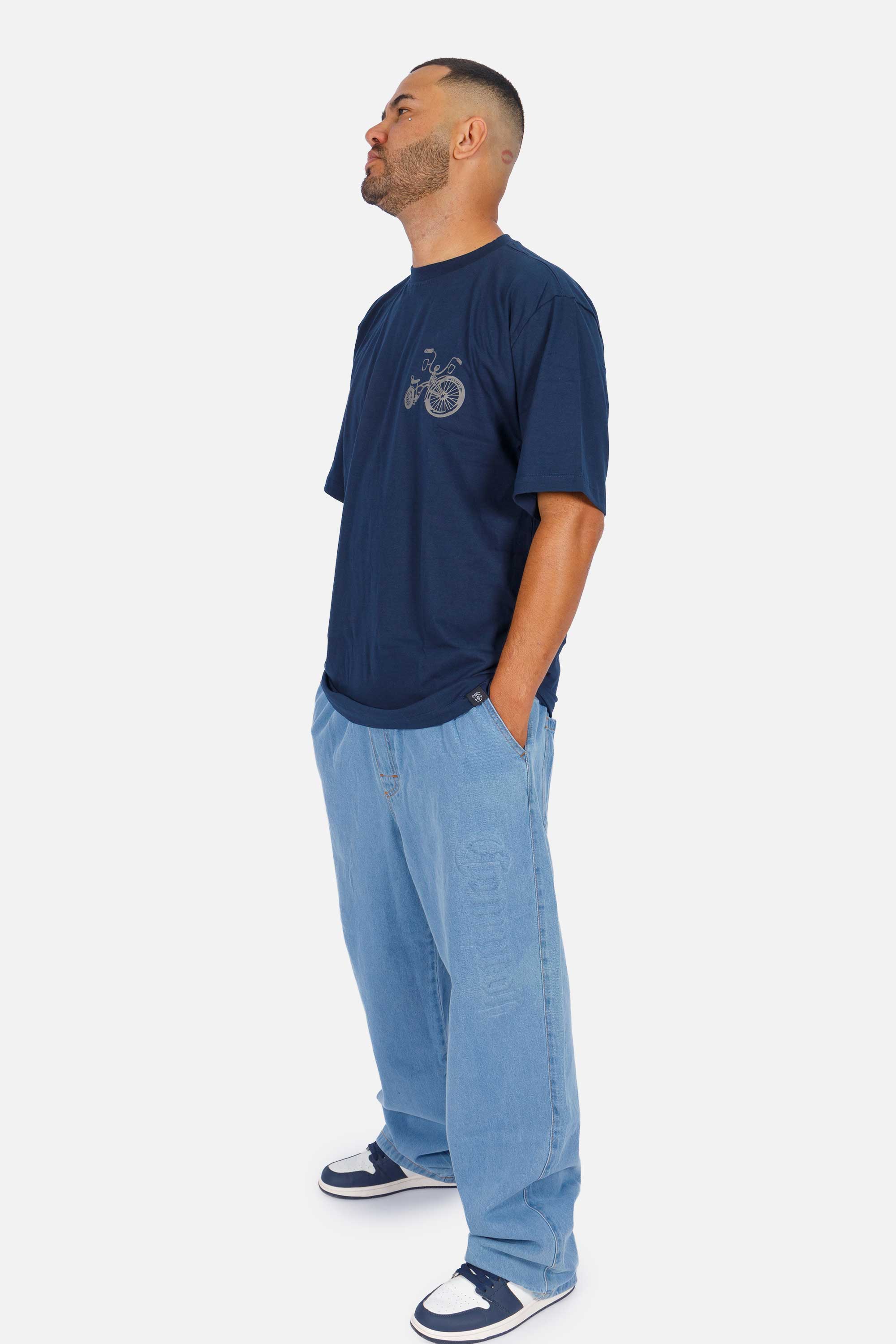 Camiseta Compton Oversized Lowbike Legacy Marinho