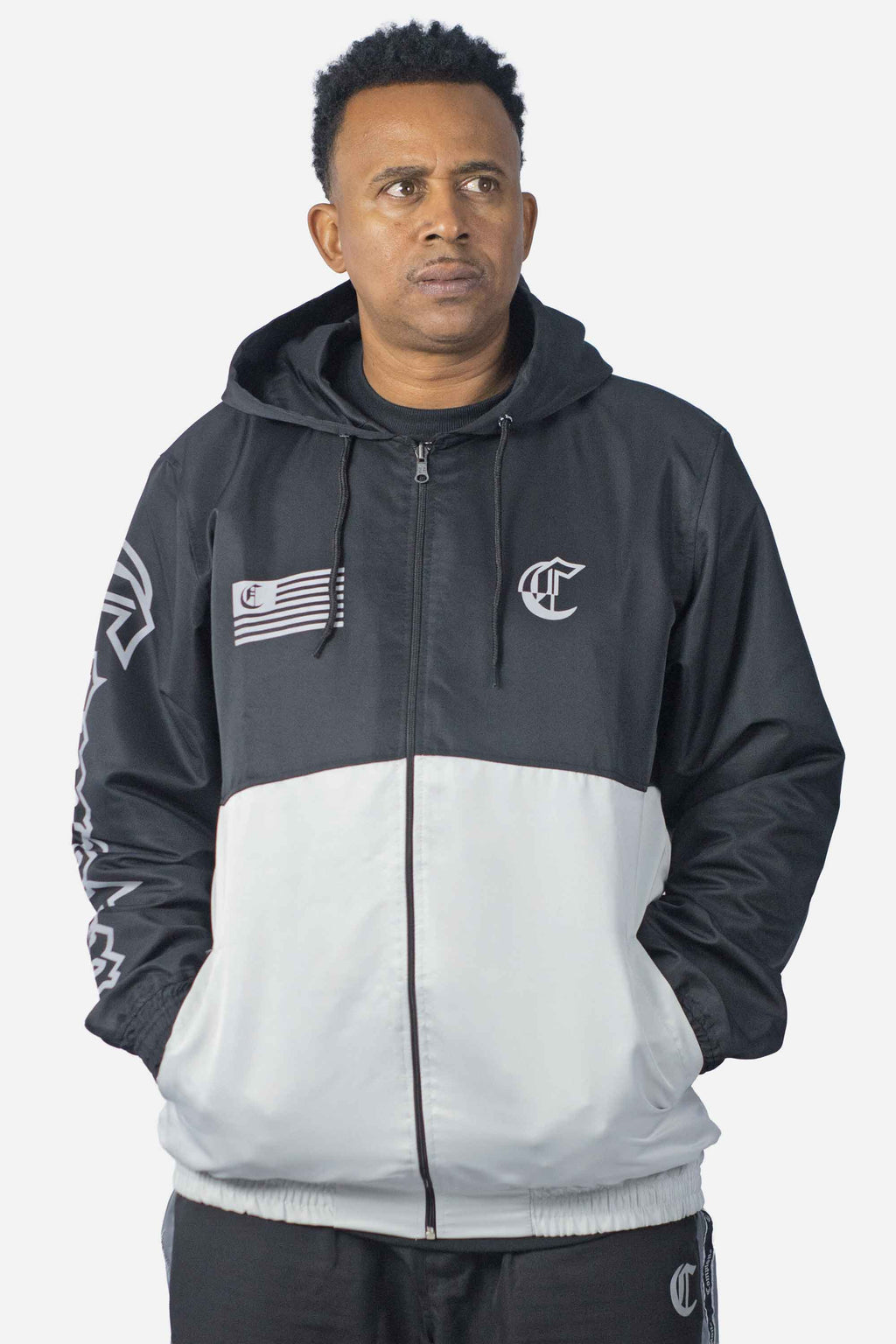 Jaqueta Compton Legacy 2 Cores Preto/Cinza Claro