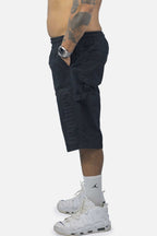 Bermuda Sarja Compton Carpinteiro Logo 3D Preta