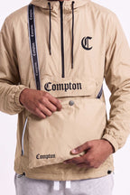 Jaqueta Compton Corta Vento Anorak Vira Bolsa Bege
