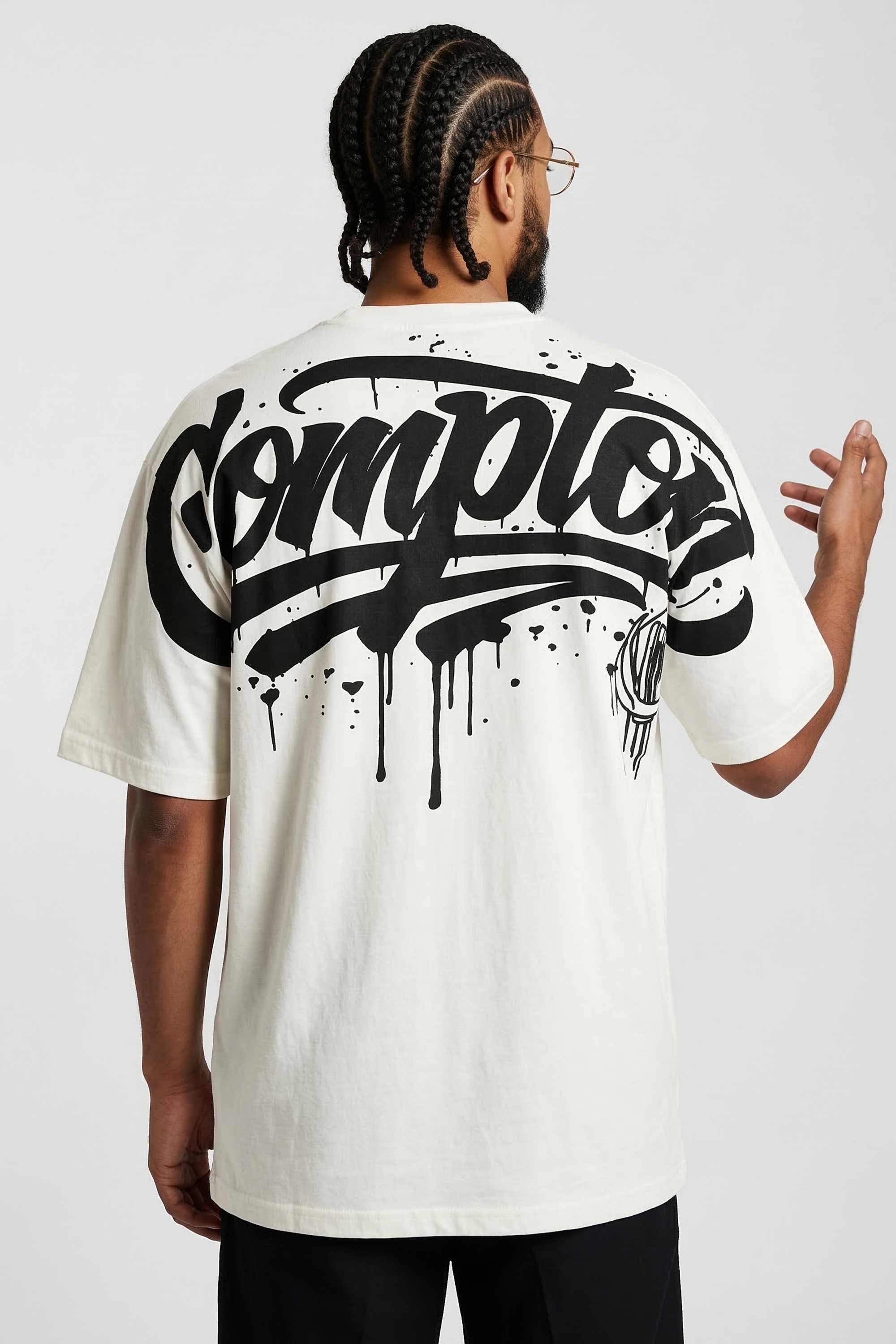 Camiseta Compton Oversized Drained Off White