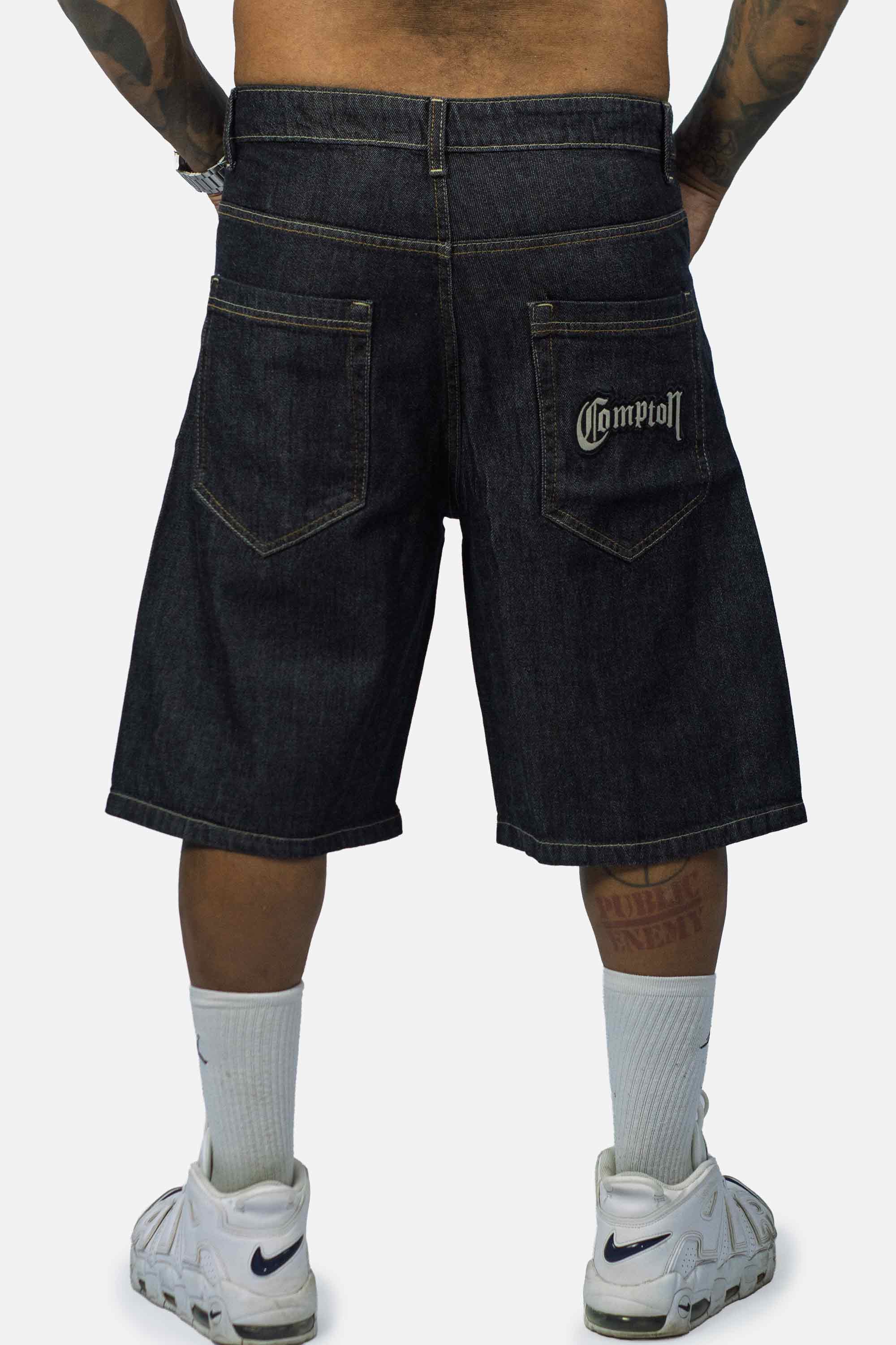 Bermuda Jeans Compton Black Five Poket - Estilo Urbano – COMPTON