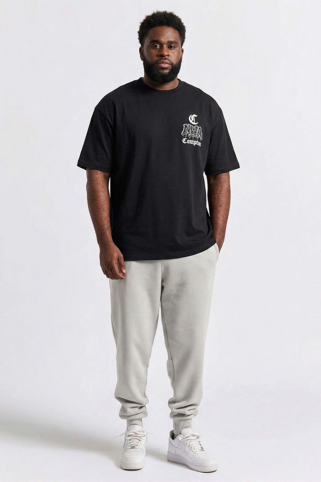 Camiseta Compton Oversized Big NWA - Preta