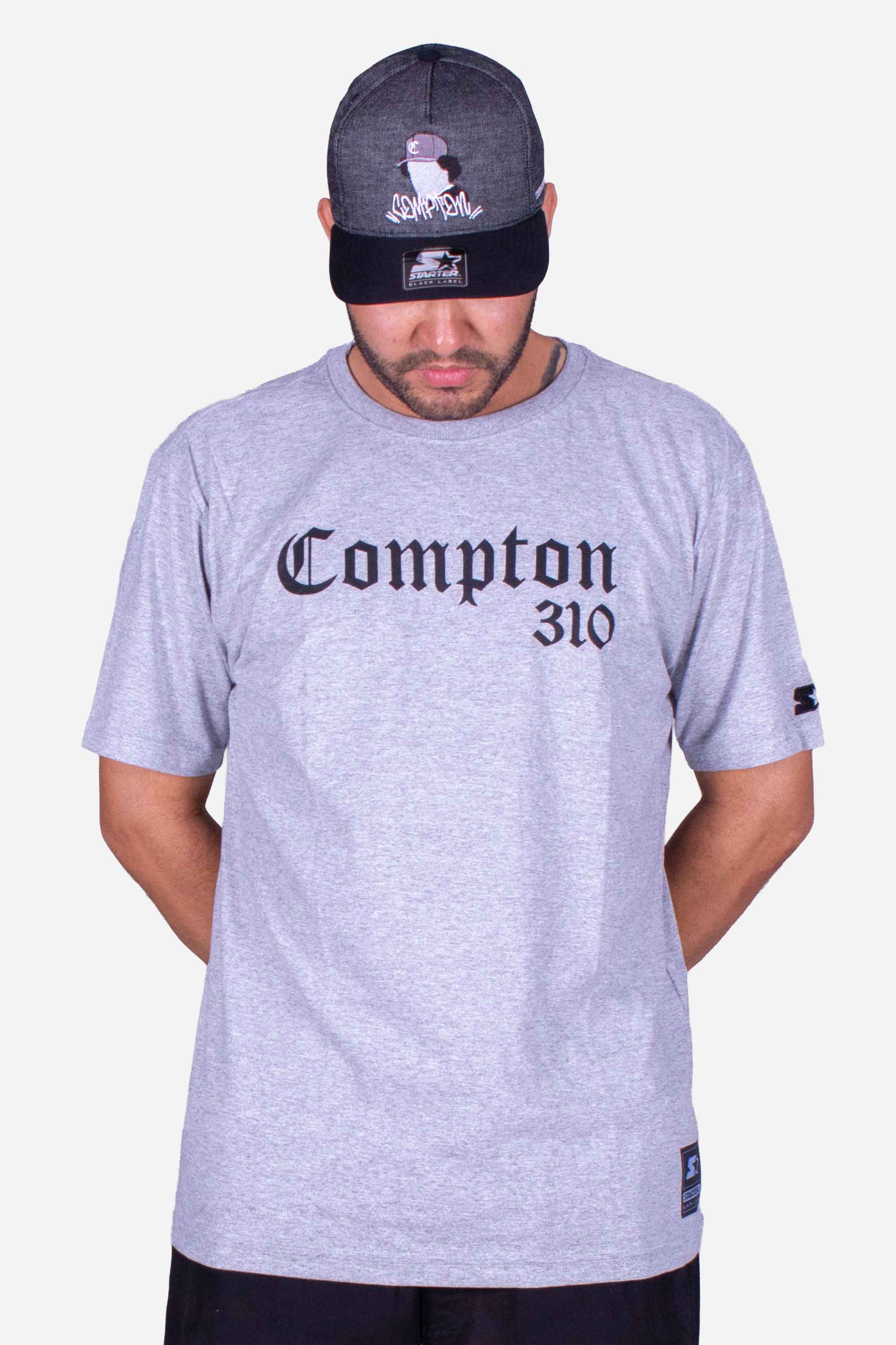 Camiseta Collab Starter x Compton 310 Cinza Mescla