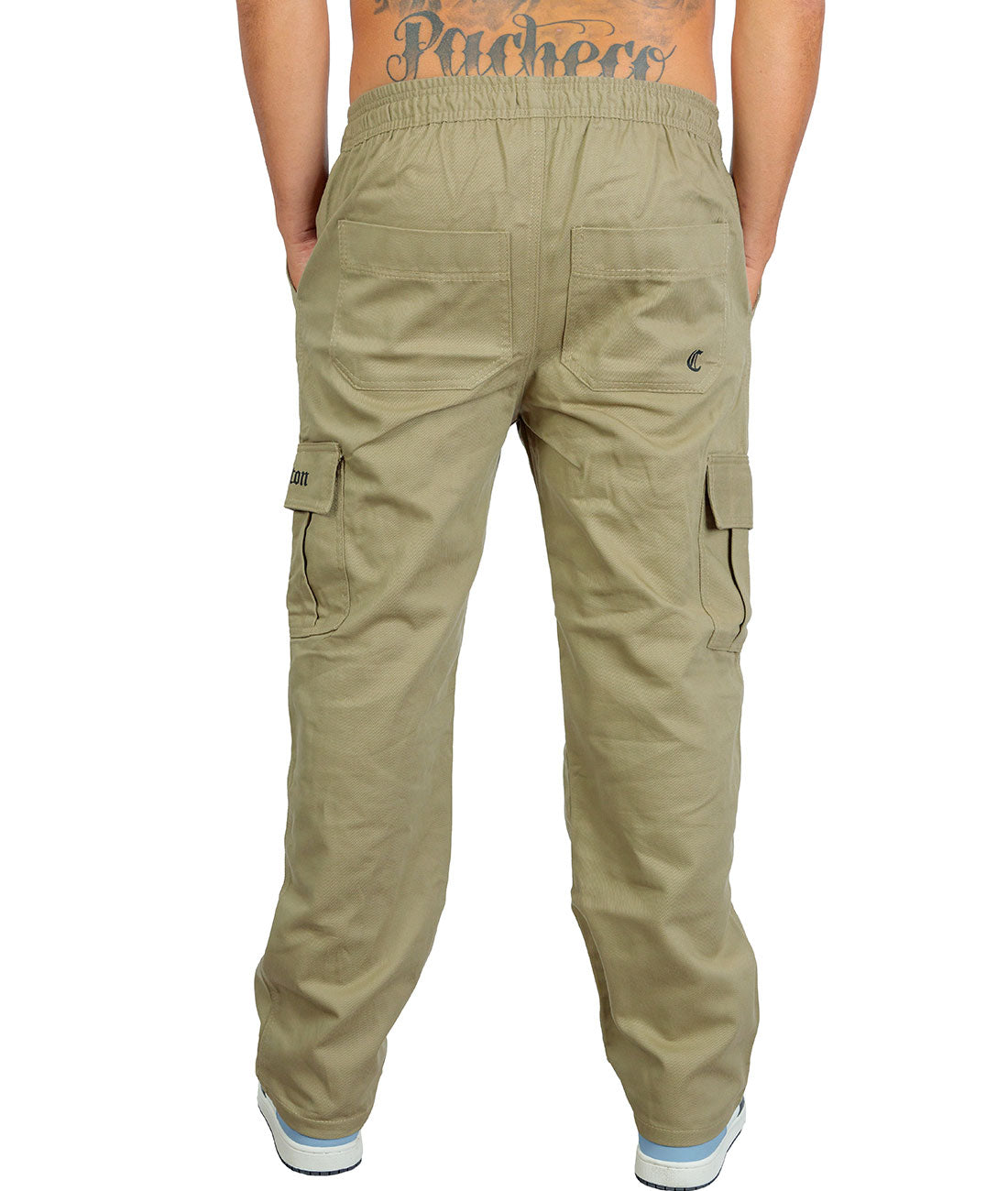 Calça Cargo Compton Sarja Pesada Reta Caqui