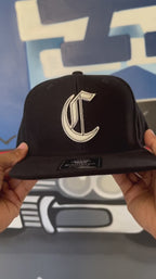 Boné Compton Aba Reta Snapback Logo Corte Laser Preto