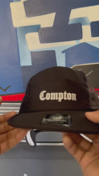 Boné Compton Five Panel Strapback Classic Preto