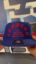 Boné Compton Aba Reta Snapback Born And Raised Azul